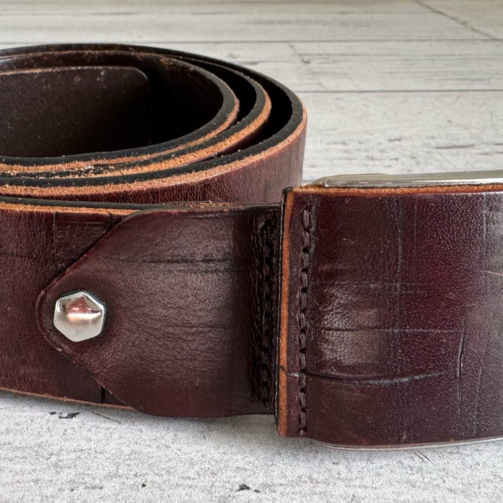 Vintage Men’s Brown Leather Belt | Georg Jansen Haupt | Size 40 | Germany